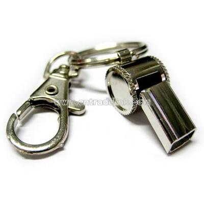 Mini Steel Whistle Keychain
