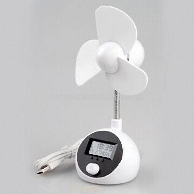 Mini USB Fan with Clock and Calendar