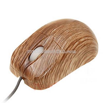 Mini Wooden look USB Optical Mouse