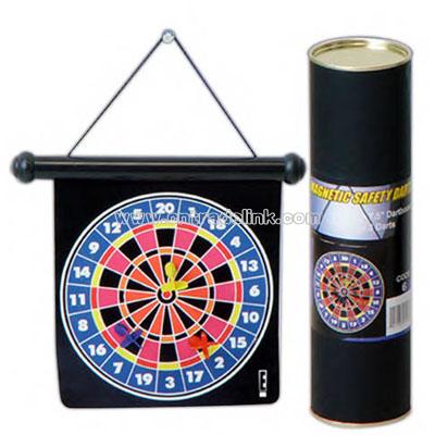 Mini magnetic hanging safety dart board
