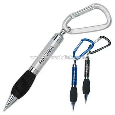 Mini pen with carabiner