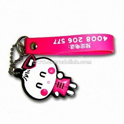 Mobile Phone Novelty Strap with Cartoon Design
