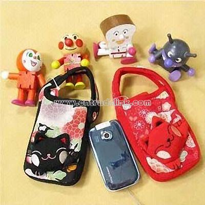 Mobile Phone Pouches with Cartoon Figure Image