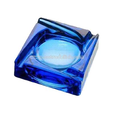 Modern Design Blue Glass Ashtray