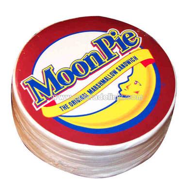 Moon pie round shaped compressed t-shirt