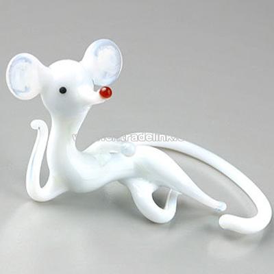 Mouse of Leisure Glass Figurine
