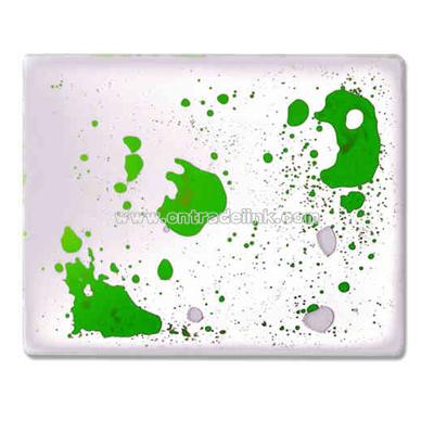Mouse pad filled with 2 non-mixing liquids