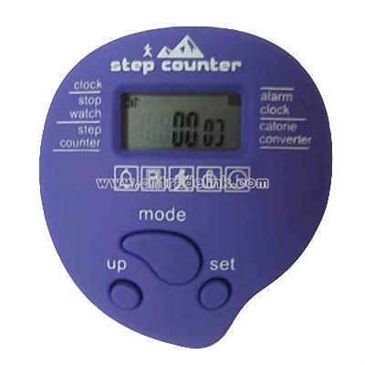 Multi-function pedometer with a stop watch and alarm clock