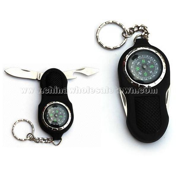 Multifunction Keychain with Compass