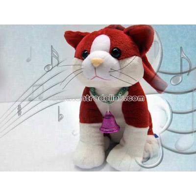 Music stuffed Red Cat