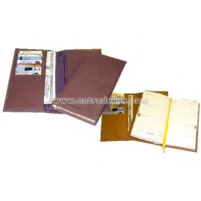 Naked leather executive pocket diary-wallet