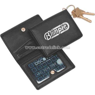 Nappa leatherette ID card case wallet