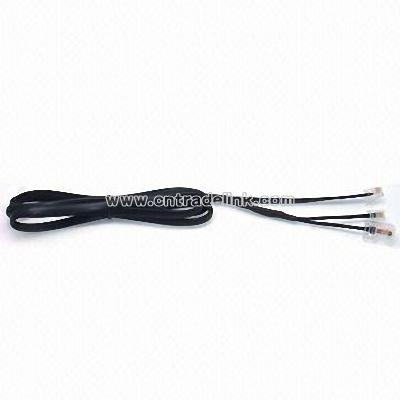 Network Cable with 1.0 to 8.0m Length and RJ11 or RJ45 or RJ9 Plug