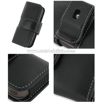 Nokia N85 Horizontal Pouch Type Leather Case-Black