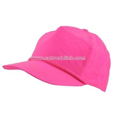 Nylon Crinkle Golf Cap - Neon Pink