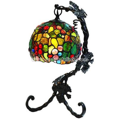 Oma Tiffany Accent Lamp Aged Gold