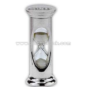 One minute silver finish sand timer