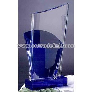 Optic rectangular shaped crystal award