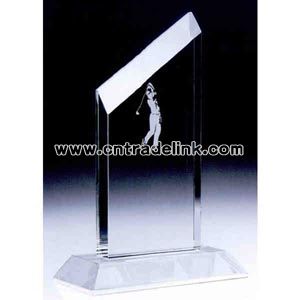 Optical crystal golf award