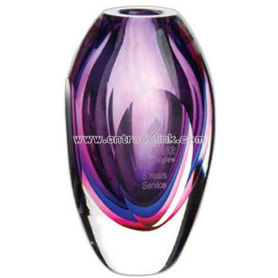Optical glass vase