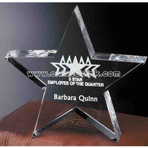 Optically clear crystal star award