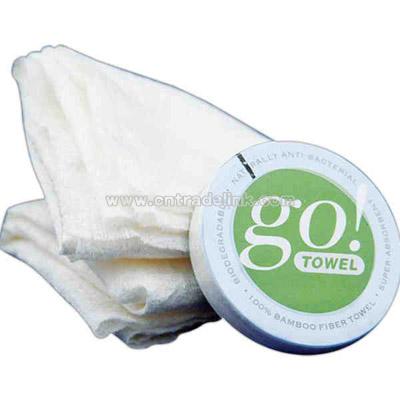 Organically grown bamboo compressed towel