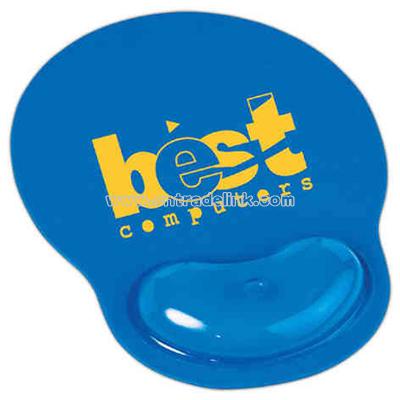 Oval mouse pad with wrist rest