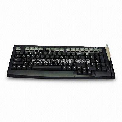 POS Keyboard with 17 Programmable Keys and Internal Metal Plate
