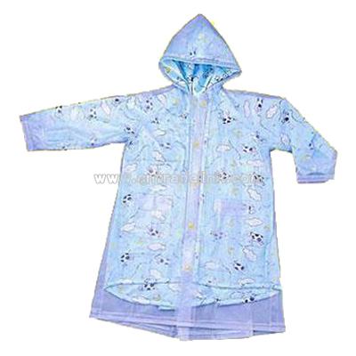 PVC Children's Raincoat with Satin Lining