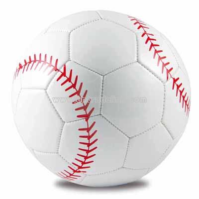 PVC Leather Machine-Sewn Soccerball Size 5, Baseball Design