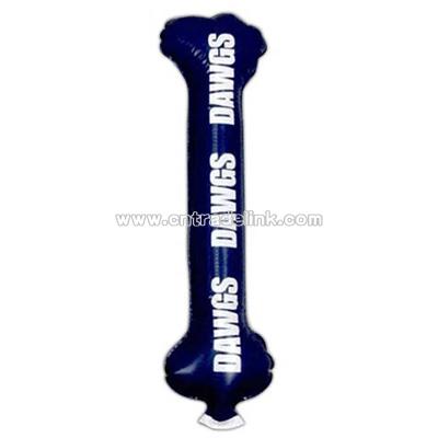 Pair of bone shaped inflatable thunder sticks for events