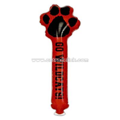 Pair of paw shaped inflatable thunder sticks