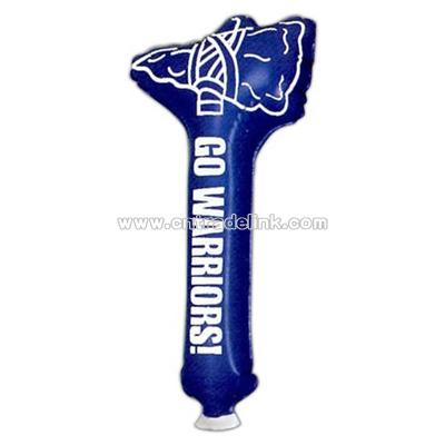 Pair of tomahawk shaped inflatable thunder sticks