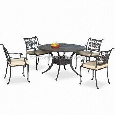 Patio Furniture Set with Table and Arm Chair