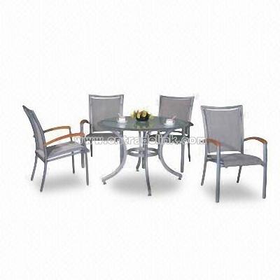 Patio Set with One Table and Four Chairs