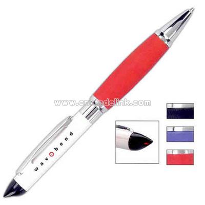 Pen, laser and stylus in one.