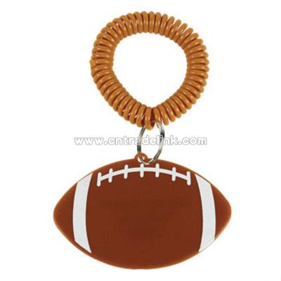 Personalized Football Bracelet Key Chains