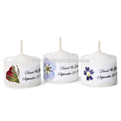 Personalized Mini Candle Favor - Floral