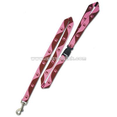 Pet Leash with Woven Logo
