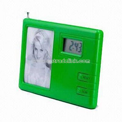 Photo Frame with FM Scanned Radio and LCD Clock