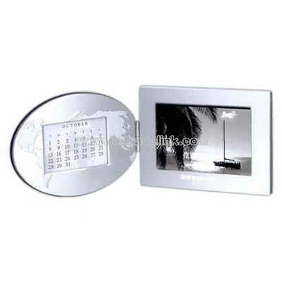 Photo frame and perpetual calendar with glass front