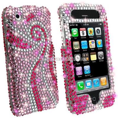 Pink Diamond Swirl Clip-on Case for Apple iPhone 3G / 3GS