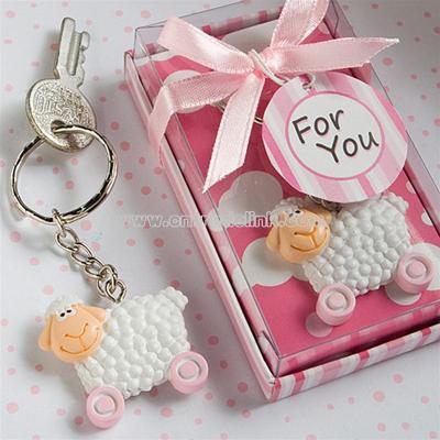 Pink Toy Sheep Keychain Favors