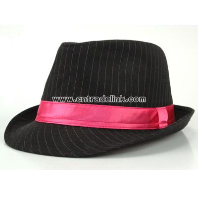 Pinstripe Fedora hat