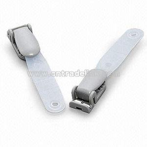 Plastic Clip with Molded Strap
