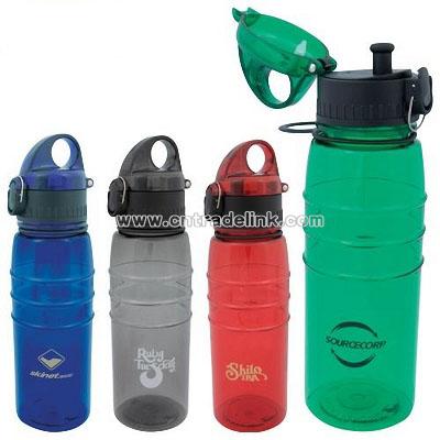 Plastic Sport Bottle with Flip Top Lid with Latch