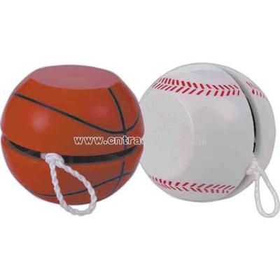 Plastic baseball designed yo-yo