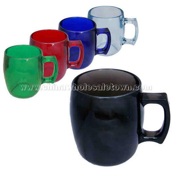 Plastic coffee mug with handle