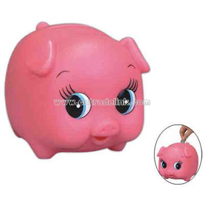 Plastic pig bank toy