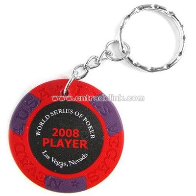 Poker Chips Red Key Chain